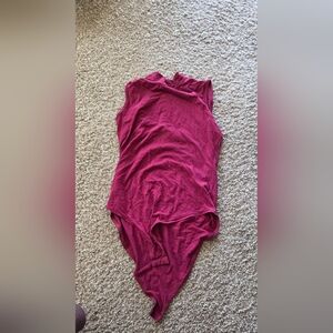 Mango Deep Red Sleeveless Bodysuit